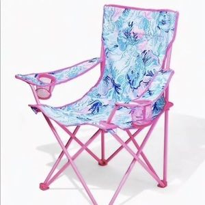 Lilly Pulitzer Camp Chair Saltwater Blue Shade NWT